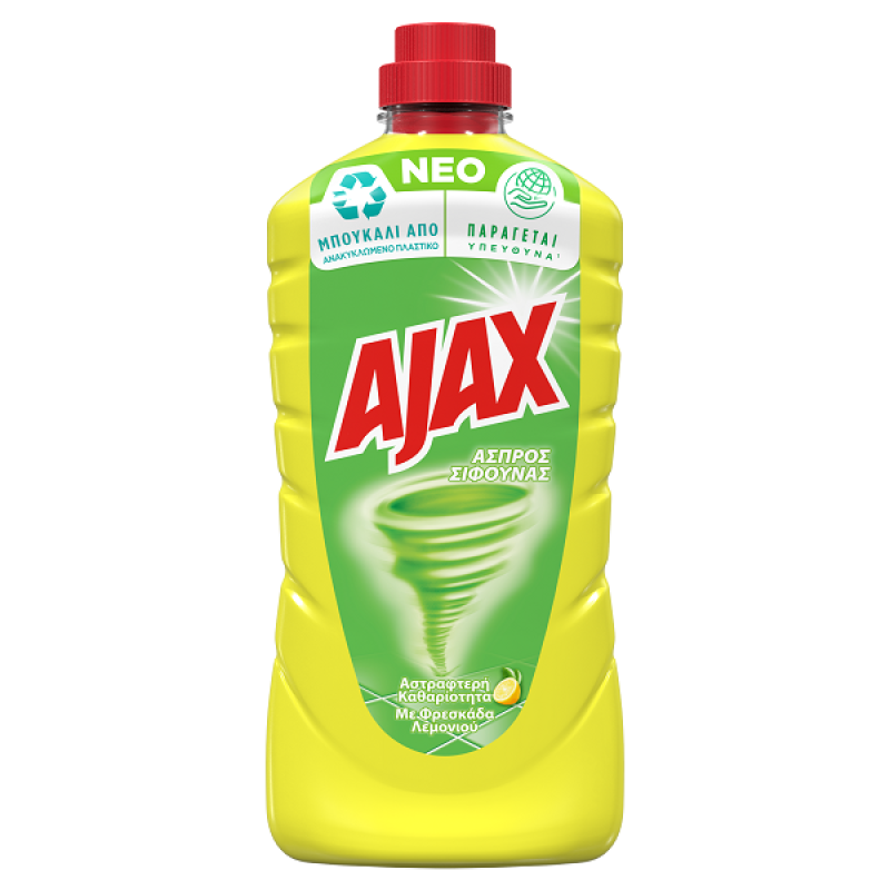 AJAX Άσπρος Σίφουνας Καθαριστικό με Άρωμα Λεμόνι 1lt