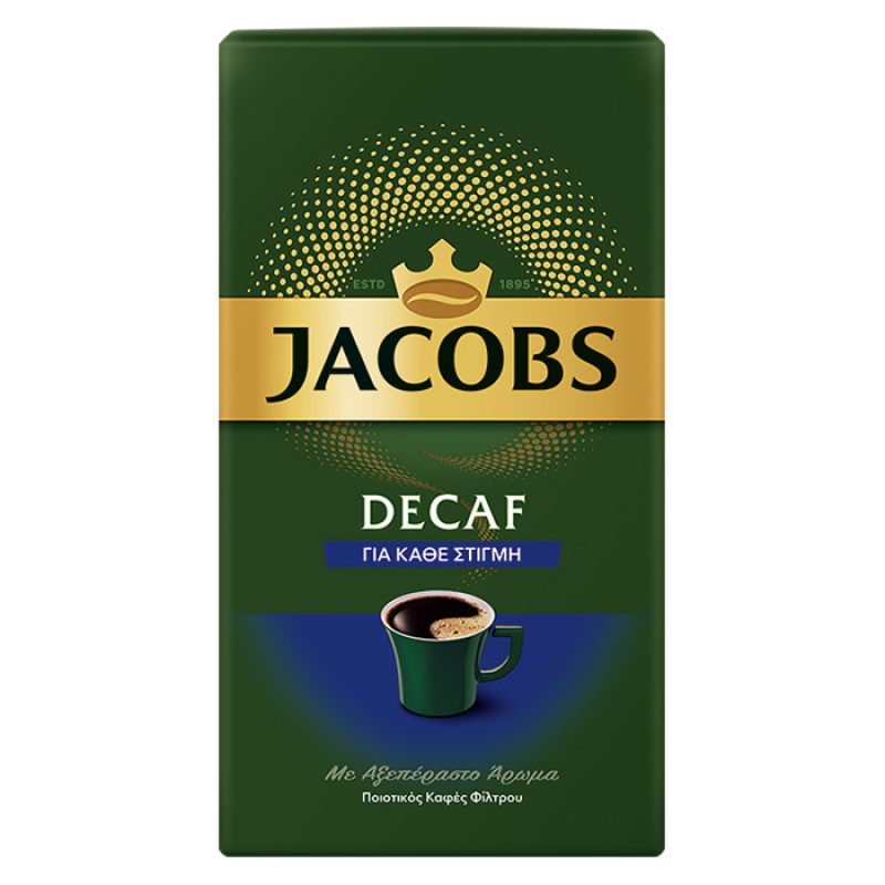 JACOBS Καφές Φίλτρου Ντεκαφεινέ 250gr