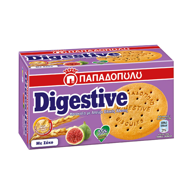 PAPADOPOULOU DIGESTIVE FIG BISCUITS 180gr
