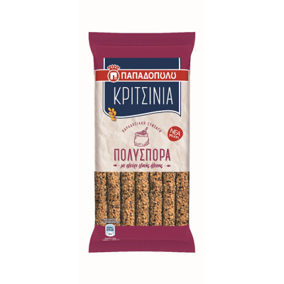 PAPADOPOULOU BREADSTICKS MULTI SEEDED  185gr