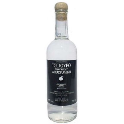 APOSTOLAKI TSIPOURO WITHOUT ANISEED 40%VOL 200ml