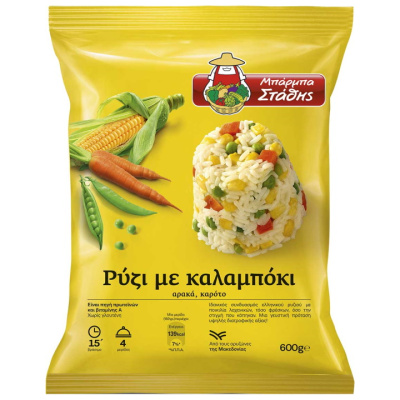 BARBA STATHIS FROZEN RICE-CORN 600gr