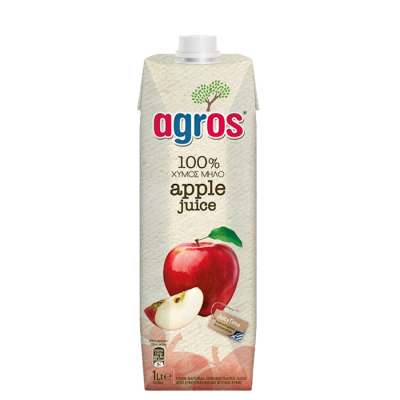 AGROS NATURAL APPLE JUICE 1lt