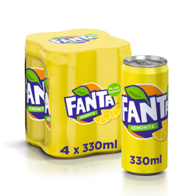 FANTA CARBONATED LEMONADE CAN 330ml 4pcs