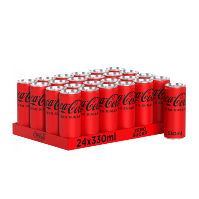 COCA COLA ZERO CAN 330ml 24pcs