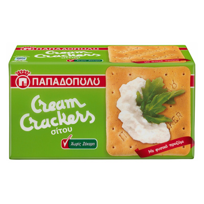 PAPADOPOULOU CREAM CRACKERS FREE SUGAR 165gr