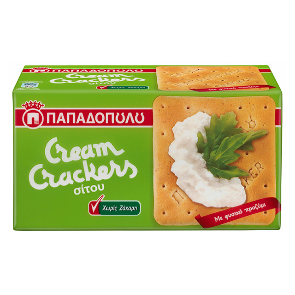 ΠΑΠΑΔΟΠΟΥΛΟΥ Cream Crackers Σίτου Χωρίς Ζάχαρη 165gr