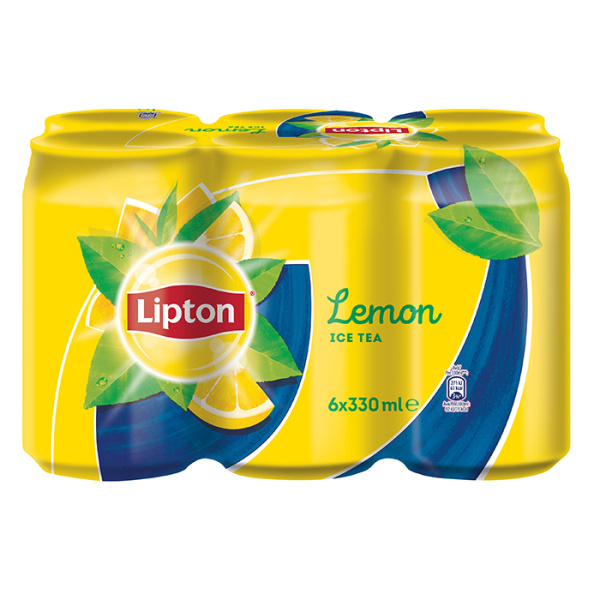 LIPTON Ice Tea Λεμόνι Κουτάκι 330ml 6τεμ.
