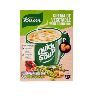 KNORR QUICK VEGETABLE SOUP WITH CROUTON 3pcs