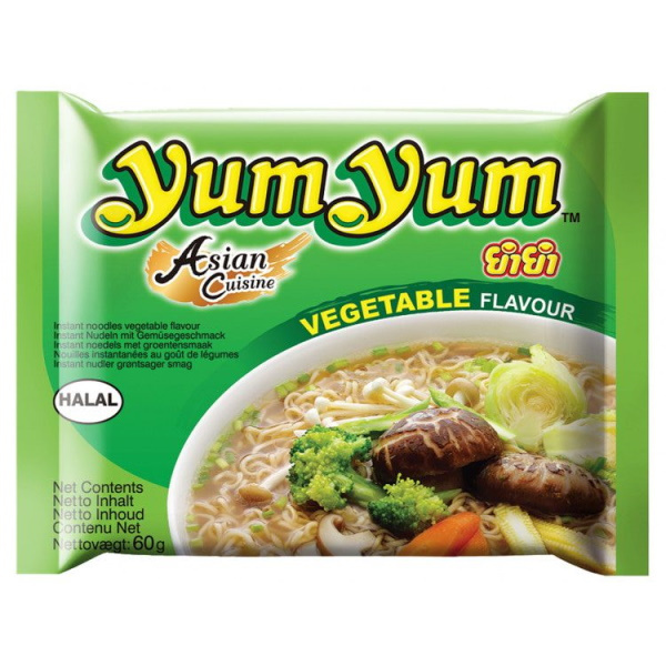 YUM YUM Noodles Στιγμής με Γεύση Λαχανικών 60gr