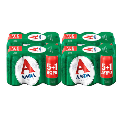 ALFA BEER CAN 330ml 5%VOL 24pcs (20+4FREE)