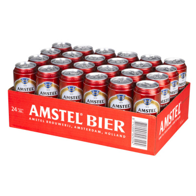 AMSTEL BEER CAN 500ml 5%VOL 24pcs