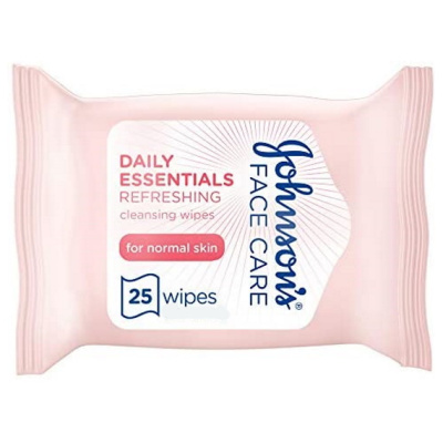 JOHNSON'S FACE CARE ESSENTIALS WIPES 25pcs -50%