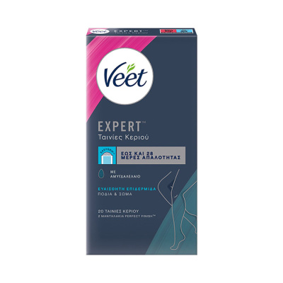 VEET WAX STRIPS WITH EASY GELWAX SENSITIVE SKIN 20pcs