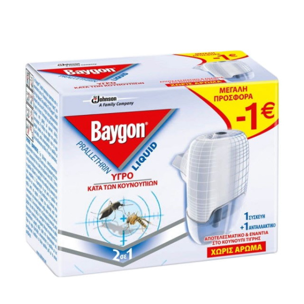 BAYGON Σετ Συσκευή-Υγρό Κατά των Κουνουπιών 27ml -1,00