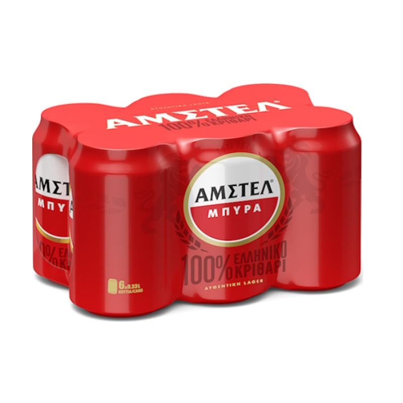 AMSTEL BEER CAN 330ml 4.1%VOL 6pcs