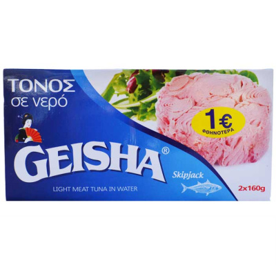 GEISHA TUNA IN WATER 160gr 2pcs