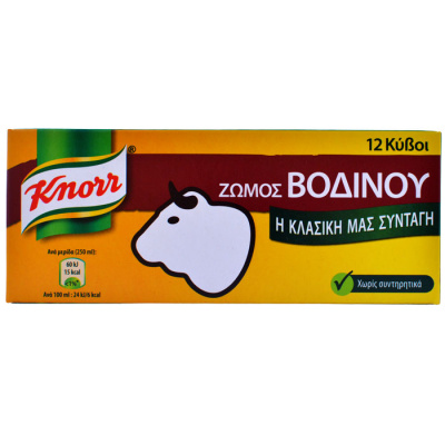 KNORR Ζωμός Βοδινού 12 Κύβοι 120gr