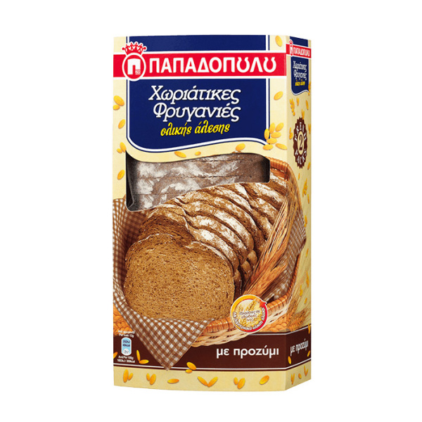 PAPADOPOULOU TRADITIONAL RUSKS WHOLE GRAIN 240gr