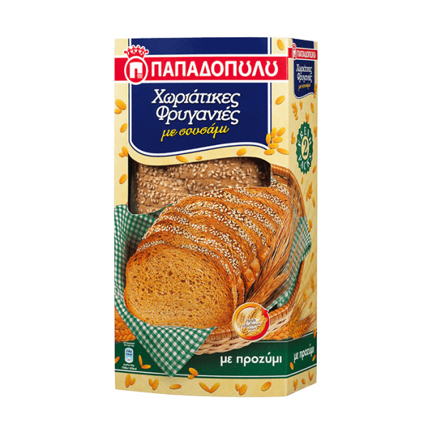 PAPADOPOULOU TRADITIONAL RUSKS WITH SESAME 240gr