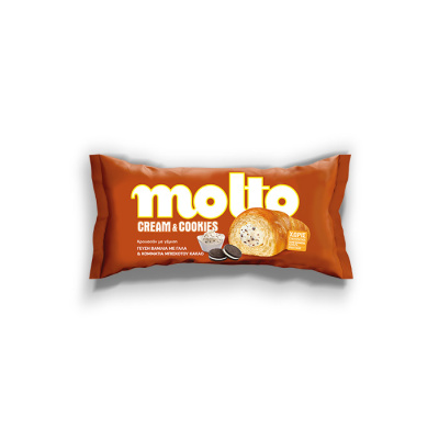 MOLTO CROISSANT VANILLA - PIECES OF COCOA BISCUITS 110gr