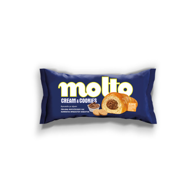 MOLTO CROISSANT HAZELNUT PRALINE - PIECES OF DIGESTIVE BISCUITS 110gr