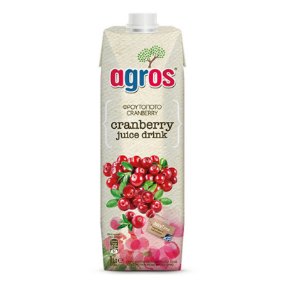 AGROS CRANBERRY JUICE DRINK 1lt