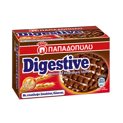 PAPADOPOULOU DIGESTIVE MILK CHOCOLATE 200gr