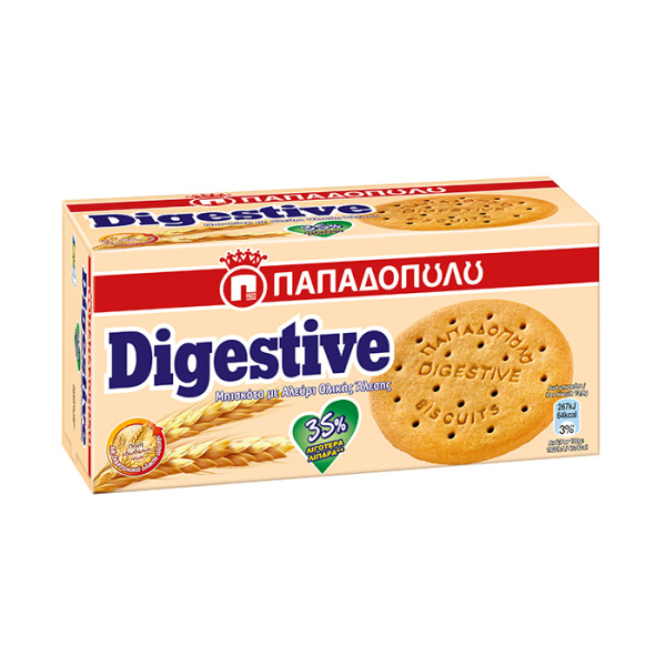 ΠΑΠΑΔΟΠΟΥΛΟΥ Μπισκότα Digestive 35% Λιγότερα Λιπαρά 400gr