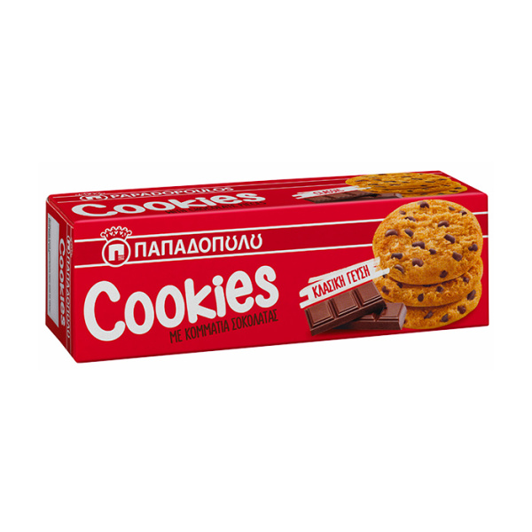 PAPADOPOULOU COOKIES WITH CHOCOLATE CHIPS 180gr