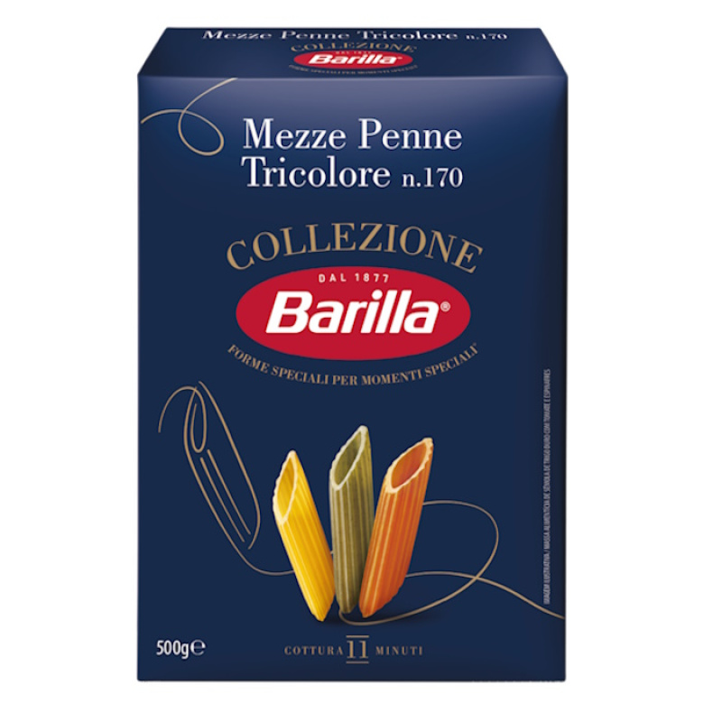 BARILLA MEZZE PENNE TRICOLORE 500gr