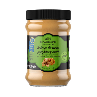 GREEKNUT CRUNCHY PEANUT BUTTER 300gr