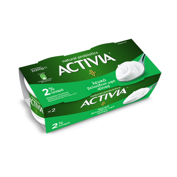 ACTIVIA STAINED YOGHURT 2% FAT 2x200gr