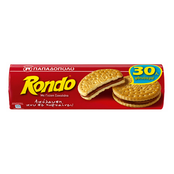 PAPADOPOULOU RONDO BISCUITS WITH CHOCOLATE CREAM 250gr