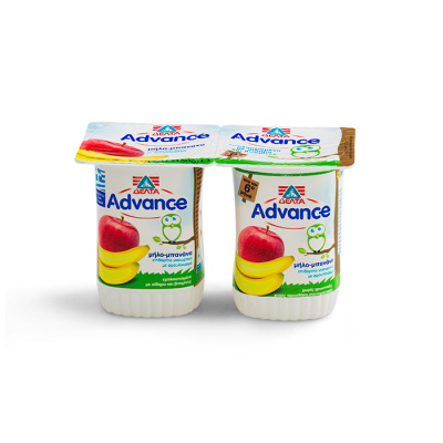 DELTA ADVANCE YOGHURT DESSERT APPLE BANANA 2x145gr