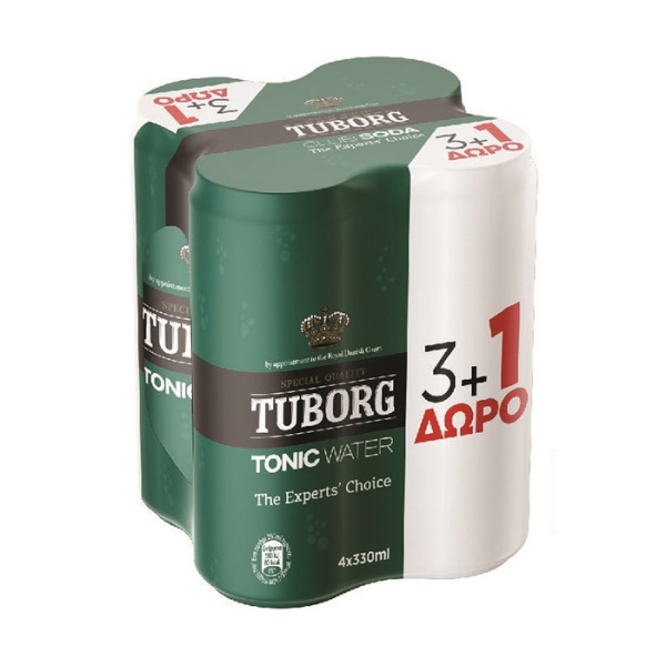 TUBORG Tonic 330ml 3τεμ+1 ΔΩΡΟ