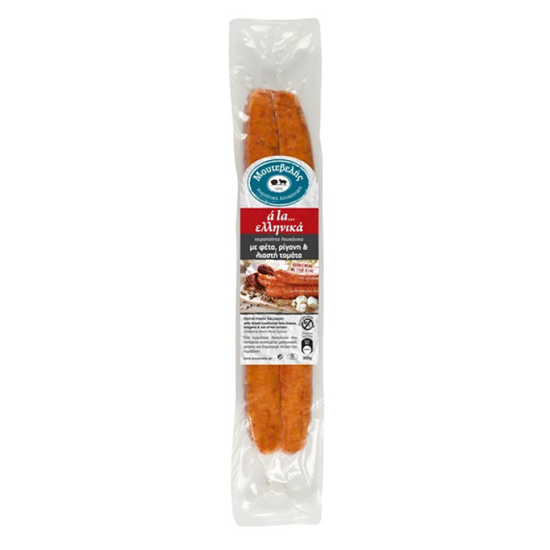 MOUTEVELIS SAUSAGES WITH FETA & SUNDRIED TOMATO 360gr