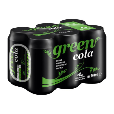 GREEN COLA CAN 330ml 6pcs