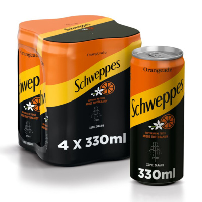 SCHWEPPES Πορτοκάλι 330ml 4τεμ