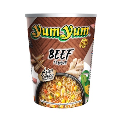 YUM YUM INSTANT BEEF CUP NOODLES 70gr