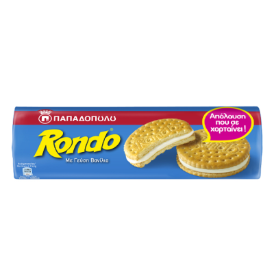 ΠΑΠΑΔΟΠΟΥΛΟΥ Rondo Μπισκότα Γεμιστά με Κρέμα Βανίλια 250g