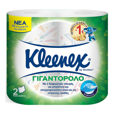 KLEENEX Doubleface Χαρτί Κουζίνας 2τεμ. 310gr