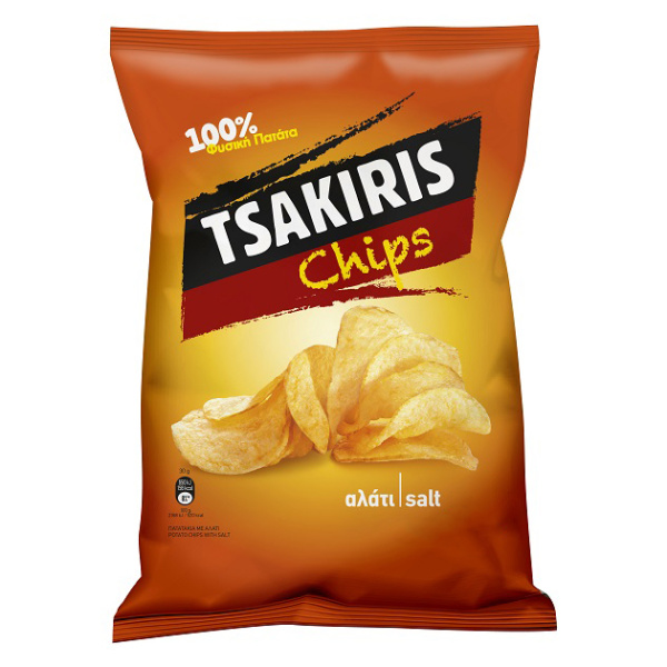 TSAKIRIS CHIPS WITH SALT 120gr