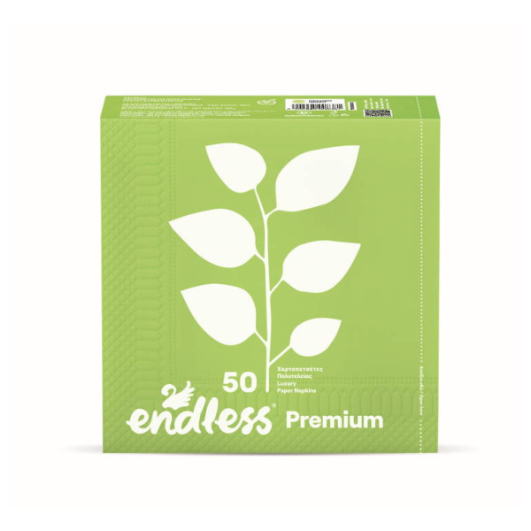 ENDLESS Premium Χαρτοπετσέτες Πολυτελείας Πράσινες 33X33 50τεμ. 185gr