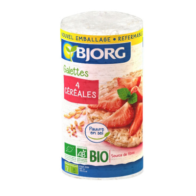 BJORG ORGANIC 4 CEREAL RICE CAKES 130gr bio