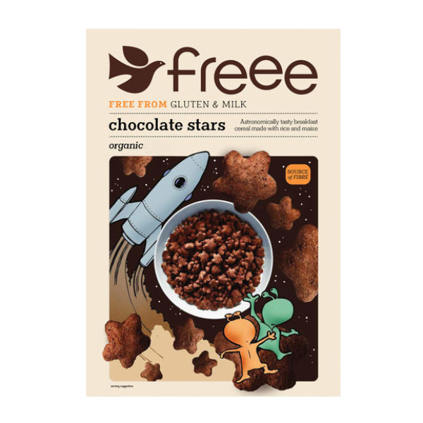 DOVES FARM FREEE CHOCOLATE STARS CEREAL 300gr bio