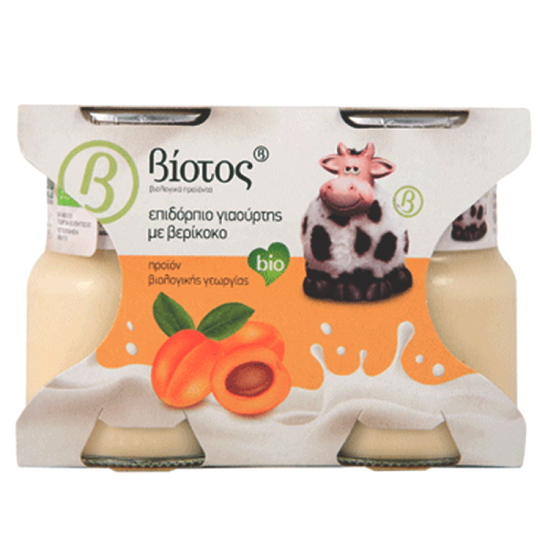 VIOTOPOS YOGURT DESSERT WITH APRICOT 2x125gr bio