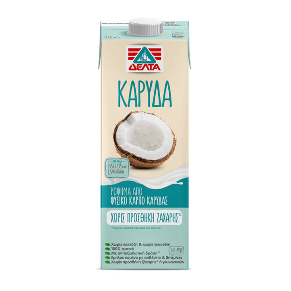 DELTA DRINK FROM REAL COCONUT NO SUGASR ADDED 1lt