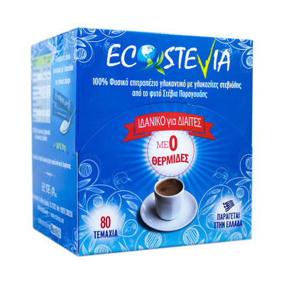 ECOSTEVIA SWEETENER 80 STICKS 80gr