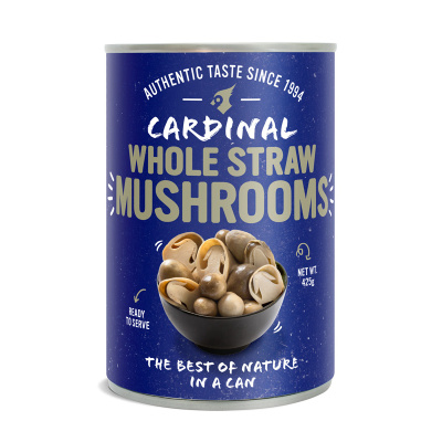 CARDINAL WHOLE STRAW MUSHROOMS 425gr